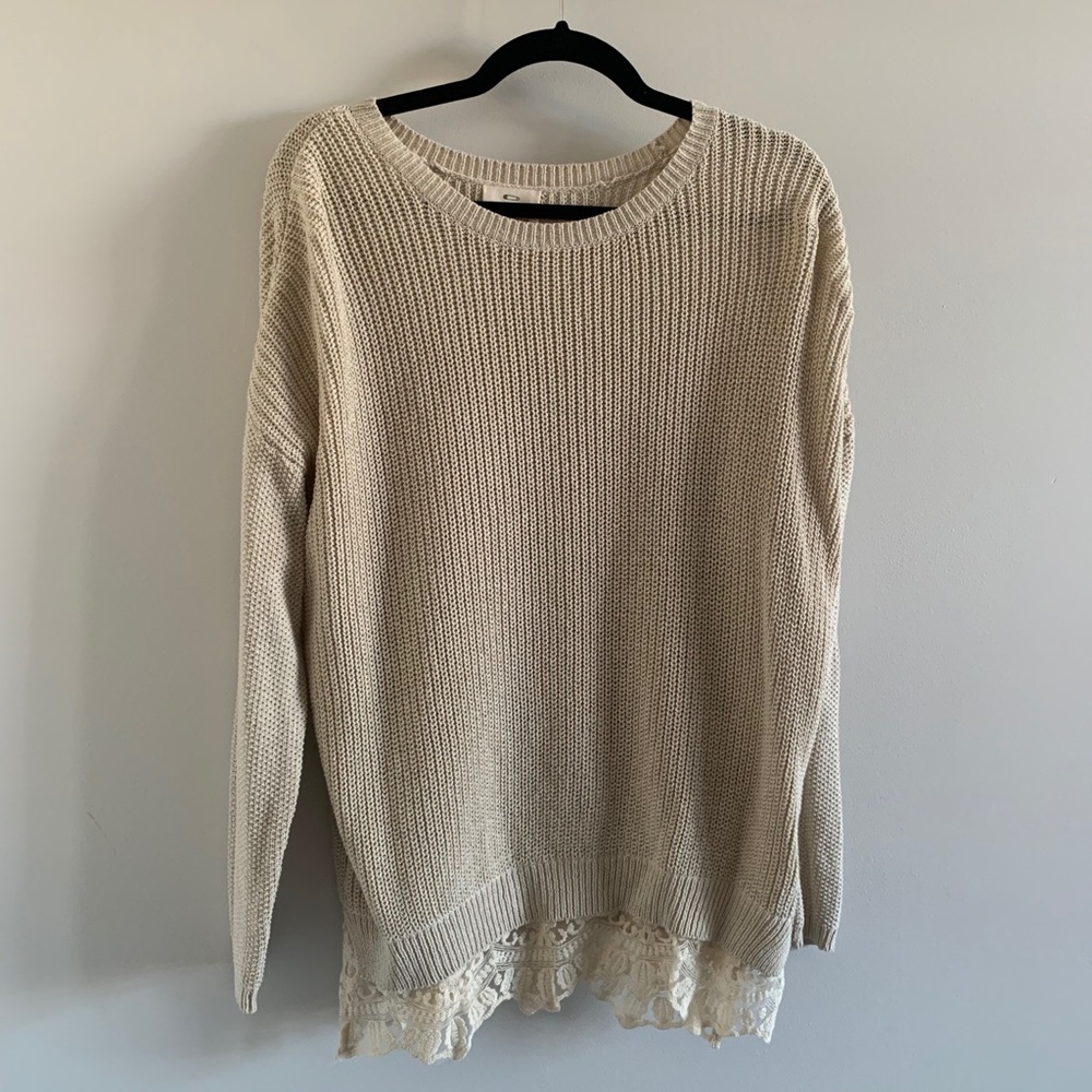 Urban Outfitters Beige with Lace Trim